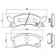 Тормозные колодки, комплект BREMBO 799765 24 711 p07004 24712 - Изображение 1