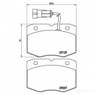 Тормозные колодки дисковые, комплект BREMBO 801263 29 037 P A6 019 29139 - Изображение 2