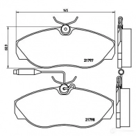 Тормозные колодки, комплект BREMBO 799899 p23068 21798 21 797 - Изображение 2