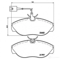 Тормозные колодки, комплект BREMBO p23083 799914 23602 2179 7 - Изображение 2