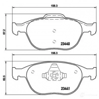 Тормозные колодки, комплект BREMBO 800044 23441 2 3440 p24058 - Изображение 5
