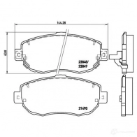 Тормозные колодки дисковые, комплект BREMBO 23848 800973 P 83 037 2149 0 - Изображение 5