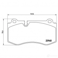 Тормозные колодки дисковые, комплект BREMBO 8343D1223 P 50 074 2396 0 800419 - Изображение 5