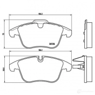 Тормозные колодки дисковые, комплект BREMBO 24326 800244 P 36 022 2408 4 - Изображение 4