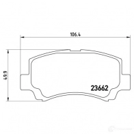 Тормозные колодки, комплект BREMBO 800929 1GALI8Q p79011 2366 2 - Изображение 2