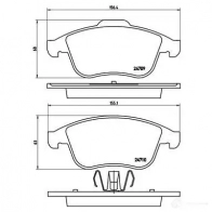 Тормозные колодки дисковые, комплект BREMBO 2470 9 800873 P 68 046 24710 - Изображение 2