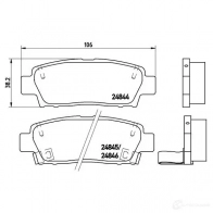 Тормозные колодки, комплект BREMBO 801046 248 44 p83111 24845 - Изображение 2