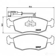 Тормозные колодки, комплект BREMBO 23229 p23063 799894 2 0907 - Изображение 2