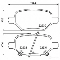 Тормозные колодки, комплект BREMBO 1438410783 5 LC1P p59099