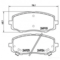 Тормозные колодки дисковые, комплект BREMBO 800187 P 30 045 24924 2 4910 - Изображение 2