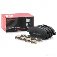 Тормозные колодки дисковые, комплект BREMBO 2 4668 P 83 109 24669 801044 - Изображение 2