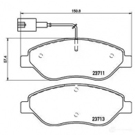 Тормозные колодки дисковые, комплект BREMBO 799973 237 11 P 23 145 23713 - Изображение 6
