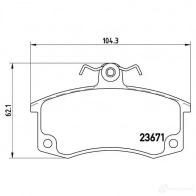 Тормозные колодки, комплект BREMBO 23 671 800279 p41004 EEQ5I5X - Изображение 2