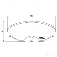 Тормозные колодки, комплект BREMBO p56052 2318 4 800571 7366D486 - Изображение 2