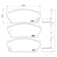 Тормозные колодки, комплект BREMBO p28004 800088 21326 2 0895 - Изображение 2
