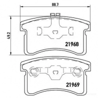 Тормозные колодки, комплект BREMBO 21969 2196 8 799836 p16006