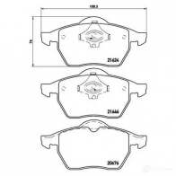 Тормозные колодки дисковые, комплект BREMBO 801102 20 676 21624 P 85 036 - Изображение 4