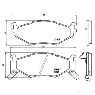 Тормозные колодки, комплект BREMBO 21816 21 815 p11007 799797 - Изображение 2