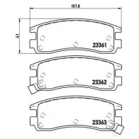 Тормозные колодки дисковые, комплект BREMBO P 59 027 23362 2336 1 800633 - Изображение 2