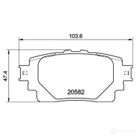 Тормозные колодки дисковые, комплект BREMBO 1438410907 P 83 174 Q3 9J6 - Изображение 2