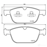 Тормозные колодки дисковые, комплект BREMBO 801235 24875 P 86 023 2 4399 - Изображение 5