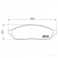Тормозные колодки, комплект BREMBO 20 731 800617 p59007 7104BD177 - Изображение 2