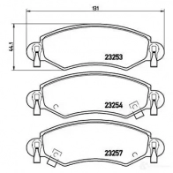 Тормозные колодки дисковые, комплект BREMBO P 59 035 800640 23254 2 3253 - Изображение 2
