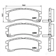 Тормозные колодки дисковые, комплект BREMBO 24837 800538 2 4836 P 56 017 - Изображение 2