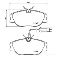 Тормозные колодки, комплект BREMBO 2 1147 23168 p23066 799897 - Изображение 2