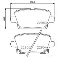 Тормозные колодки дисковые, комплект BREMBO P 59 097 1438411019 29C4BS 7 - Изображение 2