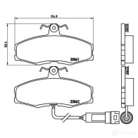 Тормозные колодки, комплект BREMBO p24014 800006 20862 208 61 - Изображение 2