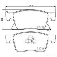 Тормозные колодки дисковые, комплект BREMBO P 59 091 22346 800679 22 345 - Изображение 3