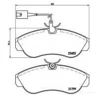 Тормозные колодки, комплект BREMBO p23084 799915 23603 2 1799 - Изображение 2