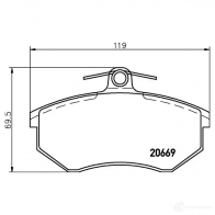 Тормозные колодки, комплект BREMBO 20 669 801244 AQMEDD p99026 - Изображение 3