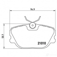 Тормозные колодки, комплект BREMBO 801224 p86011 2101 0 7323D439 - Изображение 2