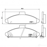 Тормозные колодки, комплект BREMBO p30004 800146 215 29 21530 - Изображение 2