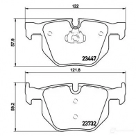 Тормозные колодки дисковые, комплект BREMBO P 06 056 23732 799728 2344 7 - Изображение 5