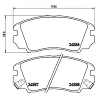 Тормозные колодки дисковые, комплект BREMBO 800185 P 30 043 245 86 24587 - Изображение 2