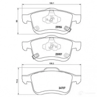 Тормозные колодки, комплект BREMBO p23155 799983 25906 2 4727 - Изображение 2