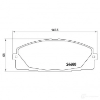 Тормозные колодки дисковые, комплект BREMBO D14348552 246 80 P 83 139 801059 - Изображение 2
