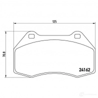 Тормозные колодки дисковые, комплект BREMBO P 68 036 D16518489 241 62 800864 - Изображение 4