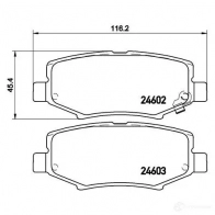 Тормозные колодки дисковые, комплект BREMBO 24603 799846 P 18 024 24 602 - Изображение 5
