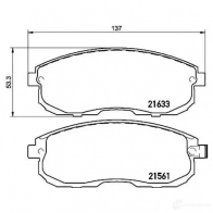 Тормозные колодки дисковые, комплект BREMBO P 79 030 21633 2 1561 800943 - Изображение 2