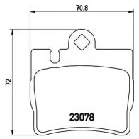 Тормозные колодки дисковые, комплект BREMBO P 50 042 7724D848 2 3078 800387 - Изображение 2