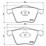 Тормозные колодки дисковые, комплект BREMBO 801230 241 41 P 86 018 24142 - Изображение 5