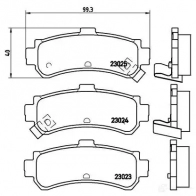 Тормозные колодки дисковые, комплект BREMBO P 56 035 2302 3 23024 800555 - Изображение 2