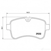 Тормозные колодки дисковые, комплект BREMBO P A6 027 292 32 801271 AZ9DDA - Изображение 6