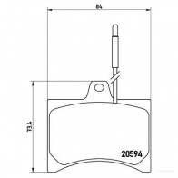 Тормозные колодки, комплект BREMBO p61007 800687 U36ZGJO 2059 4 - Изображение 2