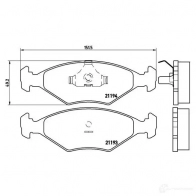 Тормозные колодки, комплект BREMBO 2 1193 799879 21194 p23040 - Изображение 2
