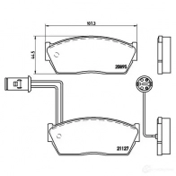Тормозные колодки, комплект BREMBO 800092 21127 20 895 p28009 - Изображение 2